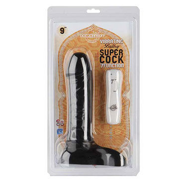 Doc Johnson Vibrating Super Cock 23 см, черный — фото 3