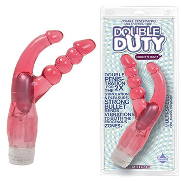 Doc Johnson Double Duty, малиновый — фото 1