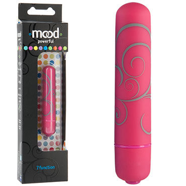Doc Johnson Mood Powerful small, розовый, Дизайнерский мини-массажер