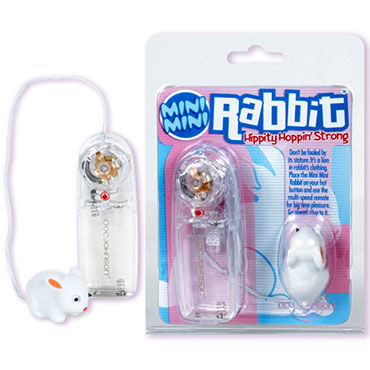 Doc Johnson Mini Rabbit, белый, Стимулятор для клитора в форме кролика