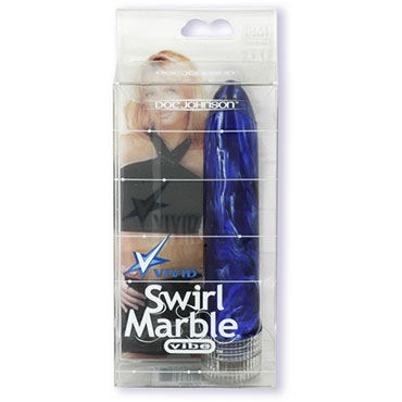 Doc Johnson Vivid Swirl Marble Vibe, синий — фото 3