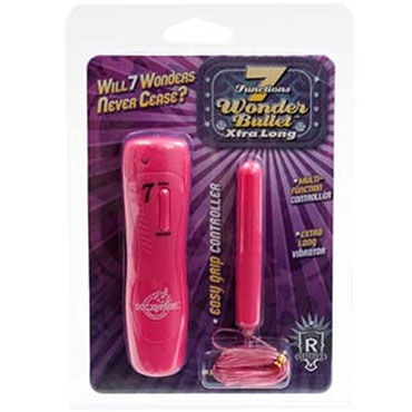 Doc Johnson Wonder Bullet, розовый - Экстра-длинная, с 7-ю функциями - купить в секс шопе