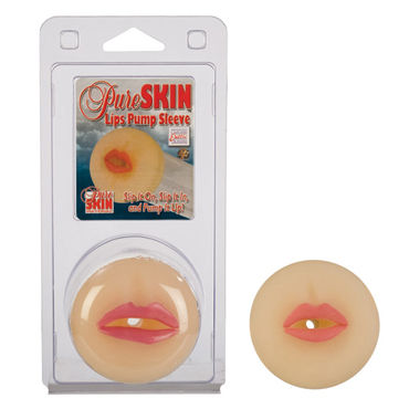 California Exotic Pure Skin Pump Sleeve - Lips, Насадка на мужскую помпу в виде ротика
