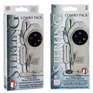 California Exotic Sterling Collection Combo 5 - Два виброяичка и котроллер - купить в секс шопе