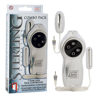 California Exotic Sterling Collection Combo 5, Два виброяичка и котроллер