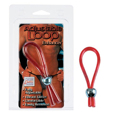 California Exotic Adjustable Loop, красный, Эрекционное лассо на пенис