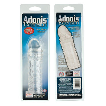 California Exotic Adonis Extension, прозрачный - Удлиняющая насадка на пенис - купить в секс шопе