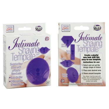 California Exotic Intimate Shaving Template - Стайлер для интимной стрижки фиолетовый - купить в секс шопе