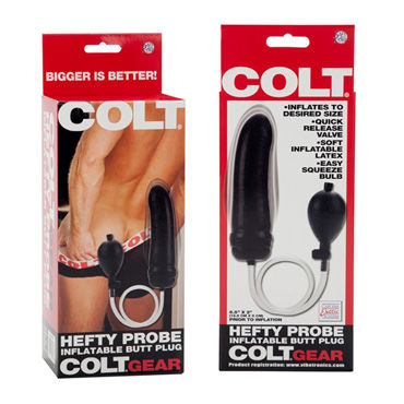 California Exotic Colt Hefty Probe, черный - Надувная анальная пробка - купить в секс шопе