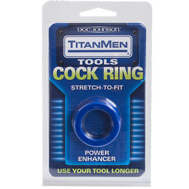Doc Johnson Titanmen Cock Ring, синее — фото 3