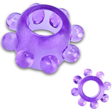 Erotic Fantasy кольцо, фиолетовое, Тянущееся, с шариками