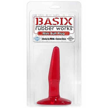 Pipedream Basix Mini, красный - Анальная пробка для начинающих - купить в секс шопе