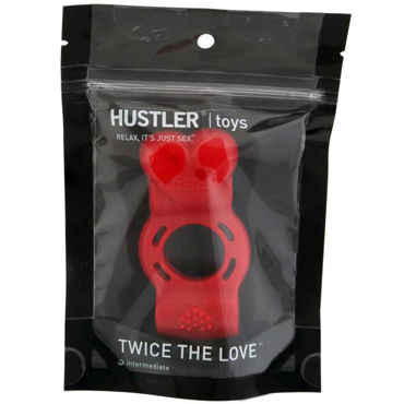 Hustler Twice The Love - Эрекционное кольцо с вибростимулятором - купить в секс шопе