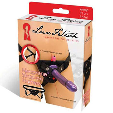 Lux Fetish трусики для страпона, черный - Для фаллоимитаторов разного диаметра - купить в секс шопе