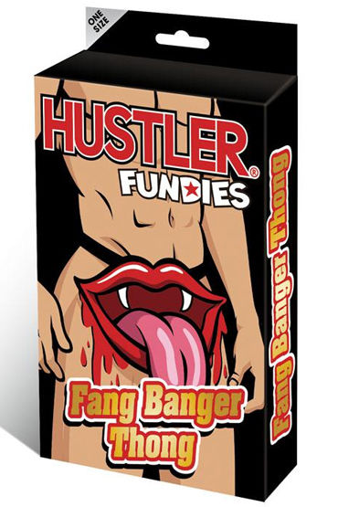 Hustler G-стринги, красные - Фантазийные, рот с клыками - купить в секс шопе