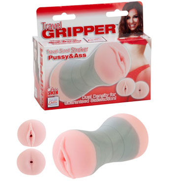 California Exotic Travel Gripper Pussy & Ass, Мастурбатор, вагина и анус