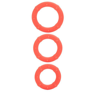 California Exotic Posh Silicone Love Rings, оранжевый — фото 2