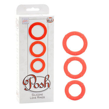 California Exotic Posh Silicone Love Rings, оранжевый — фото 1