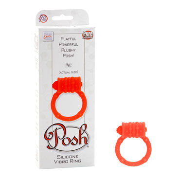 California Exotic Posh Silicone Vibro Rings, оранжевое, Эрекционное кольцо с виброэлементом