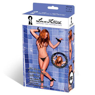 Lux Fetish 4PC Shower Power Suction Cuffs Set - Набор для фиксации - купить в секс шопе