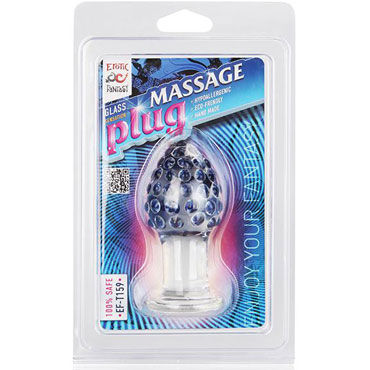 Erotic Fantasy Massage Plug - Стеклянная анальная пробка с массажными точками - купить в секс шопе