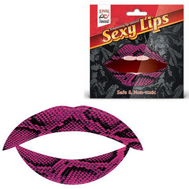 Erotic Fantasy Sexy Lips, фиолетовая змея, Временная татуировка для губ