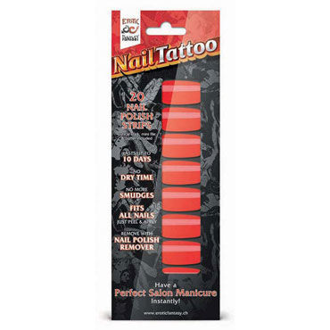 Erotic Fantasy Nail Tattoo, красный шик - Набор лаковых полосок для ногтей - купить в секс шопе
