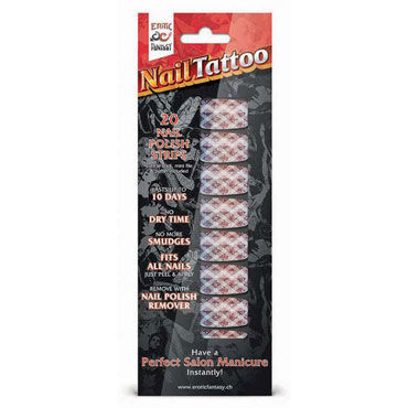 Erotic Fantasy Nail Tattoo, блестящий градиент - Набор лаковых полосок для ногтей - купить в секс шопе