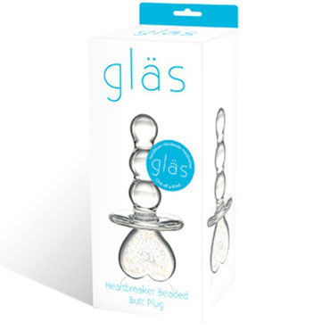 Glas Heartbreaker Beaded - Маленькая стеклянная втулка - купить в секс шопе