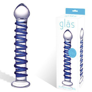 Glas Blue Spiral, Стеклянный фаллоимитатор