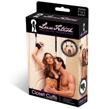 Lux Fetish Closet Cuffs - Фиксаторы с креплением к двери - купить в секс шопе