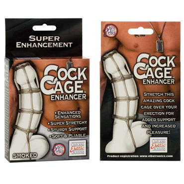 California Exotic Cock Cage Enhancers, серая — фото 3