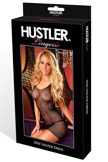 Hustler Sexy Dress - Сексапильное платьице в круглую сетку - купить в секс шопе