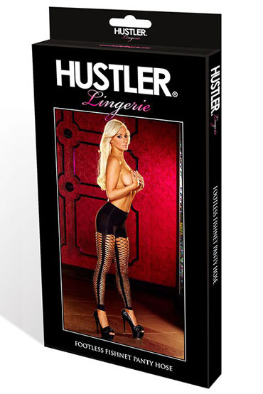 Hustler Footless Fishnet Pantyhose - Эротичные леггинсы в крупную сетку - купить в секс шопе
