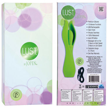 Jopen Lust L5, зеленый - Вибромассажер оригинальной формы - купить в секс шопе
