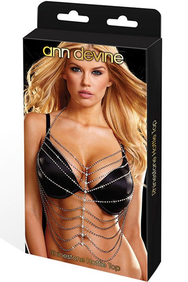Ann Devine Phinestone Hottie Top - Украшение на тело из кристаллов - купить в секс шопе