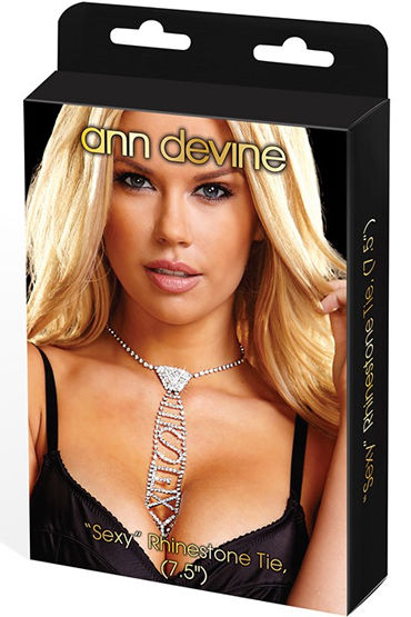 Ann Devine Phinestone Tie Sexy - Галстук с игривой надписью - купить в секс шопе