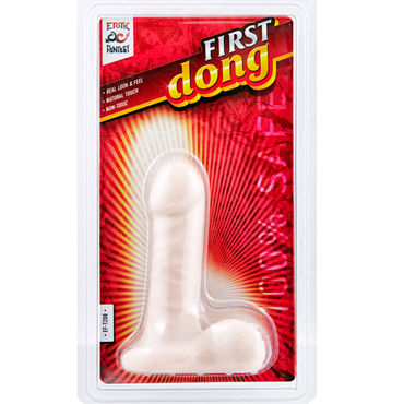 Erotic Fantasy First Dong Dildo - Реалистик с большой мошонкой - купить в секс шопе