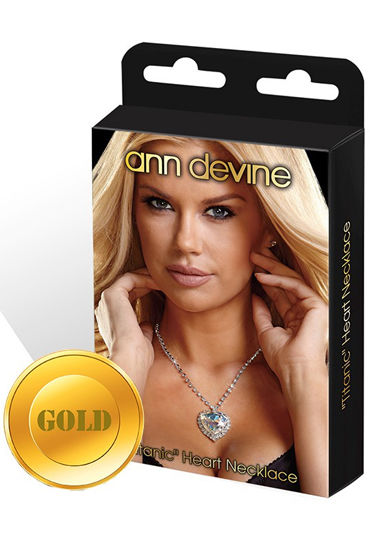 Ann Devine Titanic Heart Necklace, золотой, Цепочка с большим сердцем