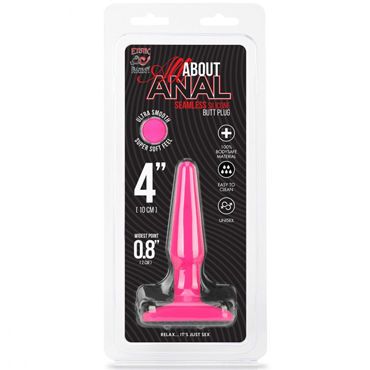 Erotic Fantasy All About Anal Butt Plug, розовый, 9 см - Анальный плаг из ультра бархатистого силикона - купить в секс шопе