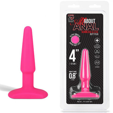 Erotic Fantasy All About Anal Butt Plug, розовый, 9 см, Анальный плаг из ультра бархатистого силикона