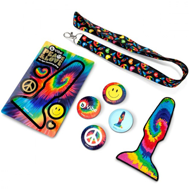 b-Vibe Peace & Love Tie-Dye, разноцветная - подробные фото в секс шопе Condom-Shop