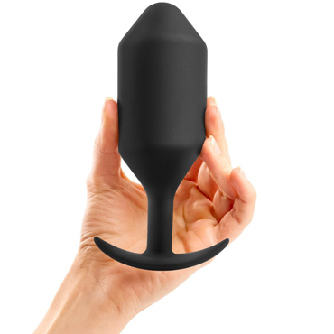 b-Vibe Snug Plug 6, черная - Анальная пробка для ношения - купить в секс шопе