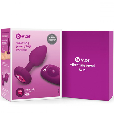 Новинка раздела Секс игрушки - b-Vibe Vibrating Jewel Plug S/M, пурпурная