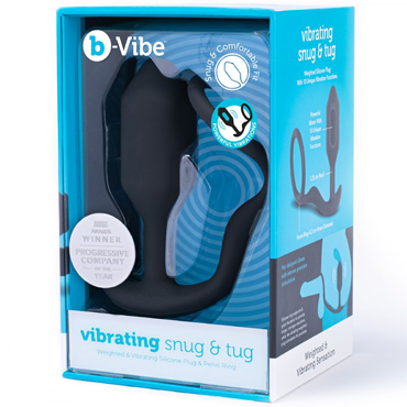 Новинка раздела Секс игрушки - b-Vibe Vibrating Snug & Tug M, черный