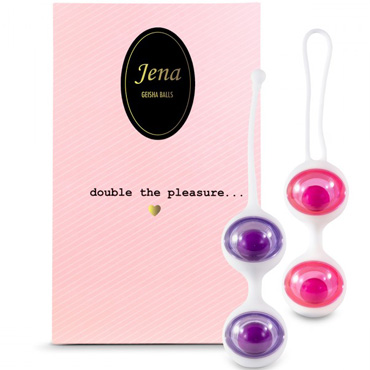 FeelzToys Jena Geisha Balls, розово-фиолетовые, Комплект вагинальных тренажеров
