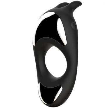 FeelzToys Zeus Dual Vibe Cock Ring, черное - Кольцо эрекционное с двумя вибромоторами - купить в секс шопе
