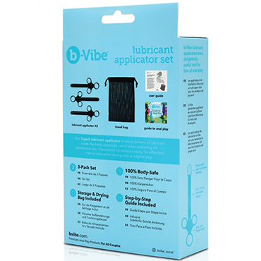B-vibe Lube Applicator Set Of 3, черный - Набор аппликаторов для лубриканта из 3 штук - купить в секс шопе