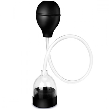 BlueLine Orostimulator Self Strocking Pump, черная, Вакуумная помпа для стимуляции головки члена
