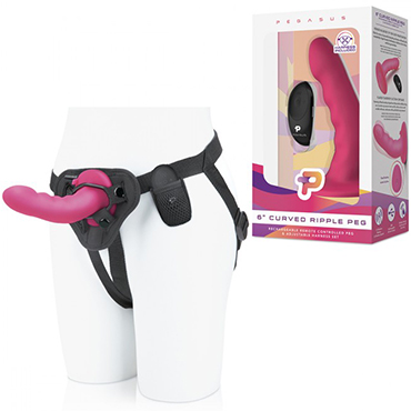 Pegasus Curved Ripple Peg, розовый - подробные фото в секс шопе Condom-Shop